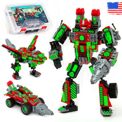 JITTERYGIT Mech robot glow-dark battle stance inspires nighttime imaginative play.
