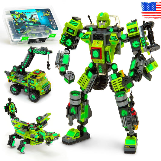 JITTERYGIT glow stickers highlight the robot for glow-in-the-dark play