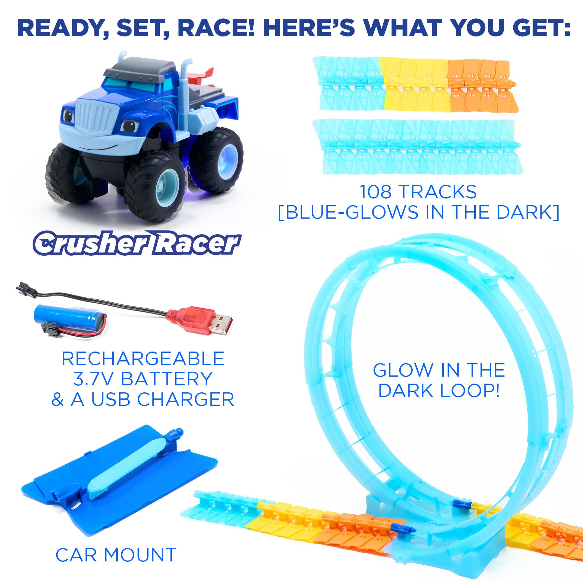JITTERYGIT Outdoor and indoor play setup promotes active Blaze adventures.
