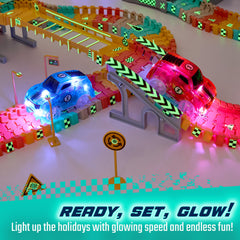 JitteryGit glow car side view showing LED lights for night racing.