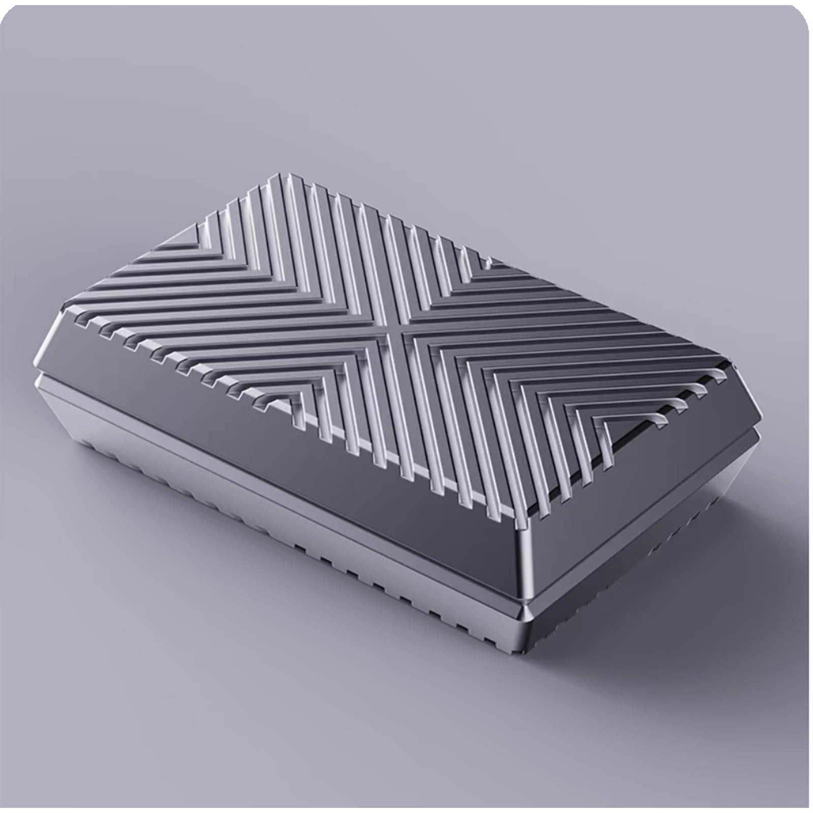 Jiuchuang Infinite EDC Fidget Slider side view, smooth stainless steel for focused work.