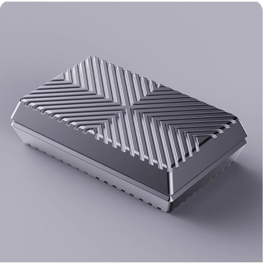Jiuchuang Infinite EDC Fidget Slider side view, smooth stainless steel for focused work.