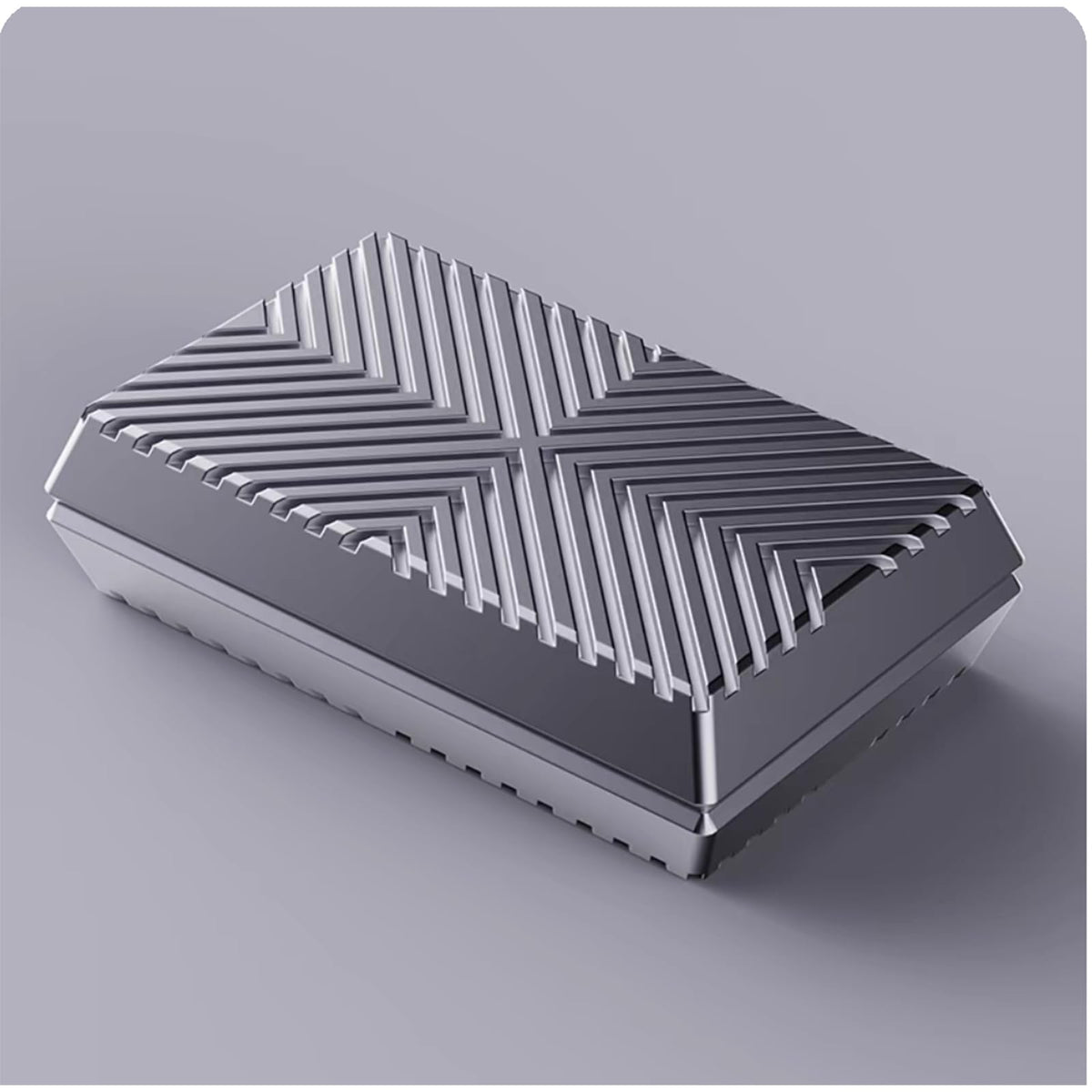 Jiuchuang Infinite EDC Fidget Slider side view, smooth stainless steel for focused work.