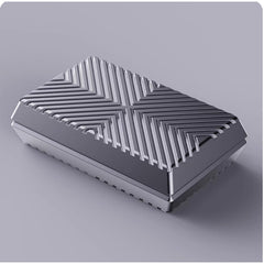 Jiuchuang Infinite EDC Fidget Slider side view, smooth stainless steel for focused work.