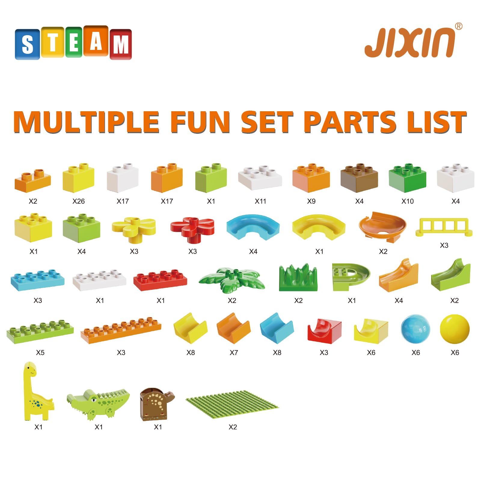 JIXIN dinosaur marble track curve enables smooth, engaging twists for imaginative play.