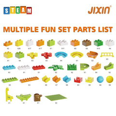 JIXIN dinosaur marble track curve enables smooth, engaging twists for imaginative play.