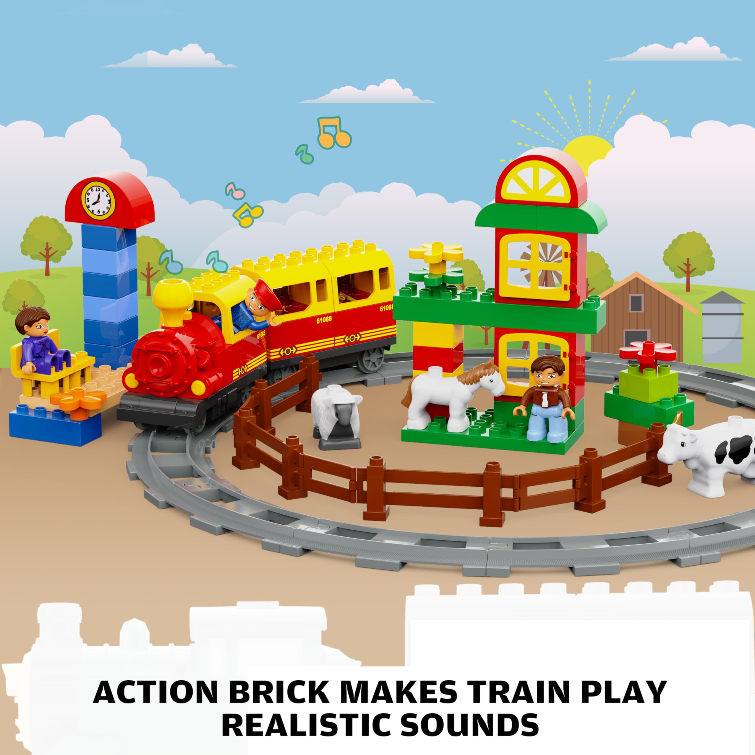 JIXIN DIY jumbo blocks compatible with DUPLO for creative construction.