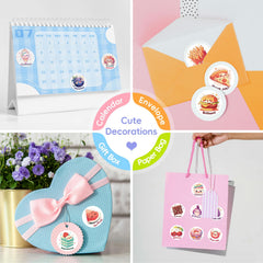 JIXZEN 3 Rolls Cute Food Stickers Broccoli design supports healthy foods themes in lessons
