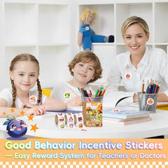 JIXZEN 3 Rolls Cute Food Stickers Cupcake design brightens reward time and arts crafts