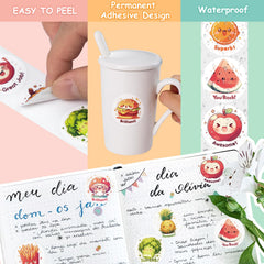 JIXZEN 3 Rolls Cute Food Stickers Pizza design inspires creativity and classroom participation