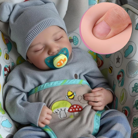 JIZHI lifelike reborn baby doll face close-up, immersive play with delicate features.