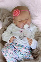 JIZHI lifelike reborn baby doll 17-inch with realistic features for imaginative play.
