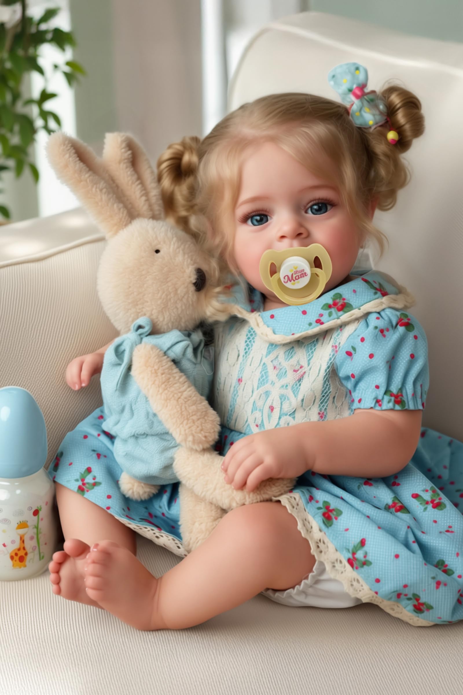 JIZHI 18-inch lifelike reborn doll with movable limbs for posing.