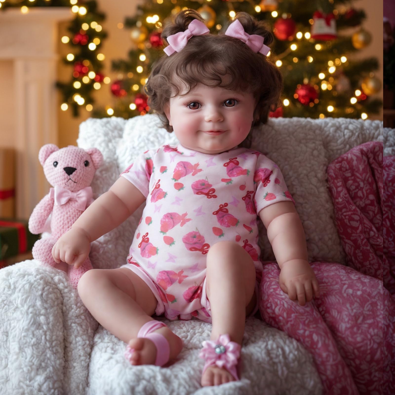 JIZHI lifelike doll’s chubby arms and legs invite gentle cuddling and playtime.