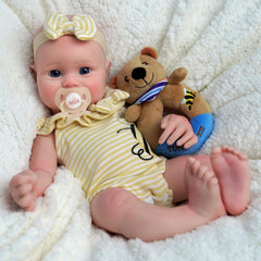 JIZHI Reborn 16-inch full silicone doll with realistic skin texture for cuddling.