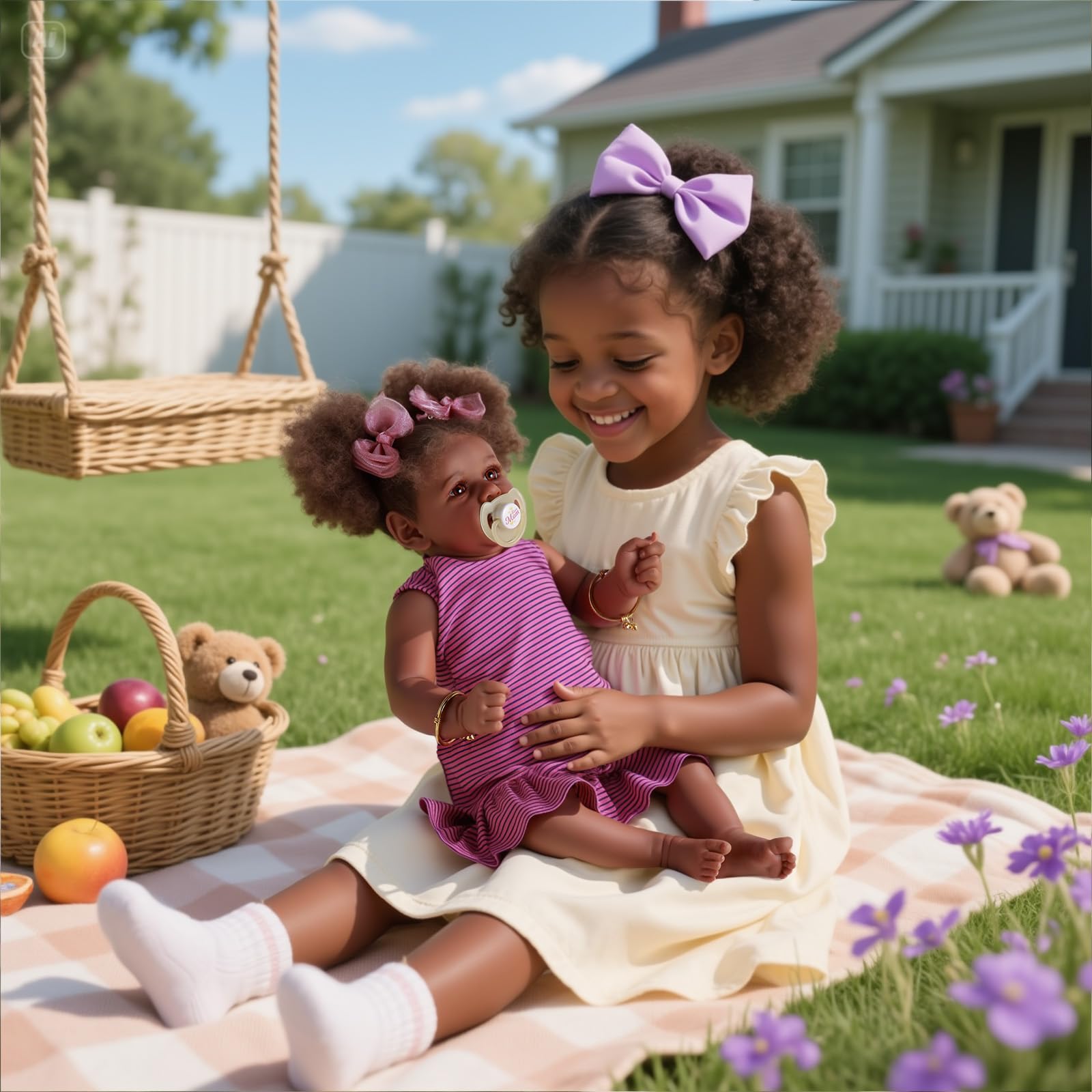 JIZHI Reborn 22in pink striped skirt outfit perfect for dress-up play