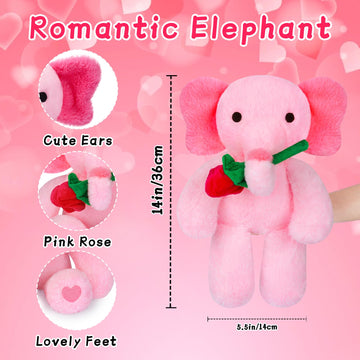JIZWPOOM soft 14-inch plush texture, cozy companion for kids and adults.