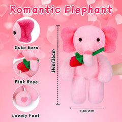 JIZWPOOM soft 14-inch plush texture, cozy companion for kids and adults.
