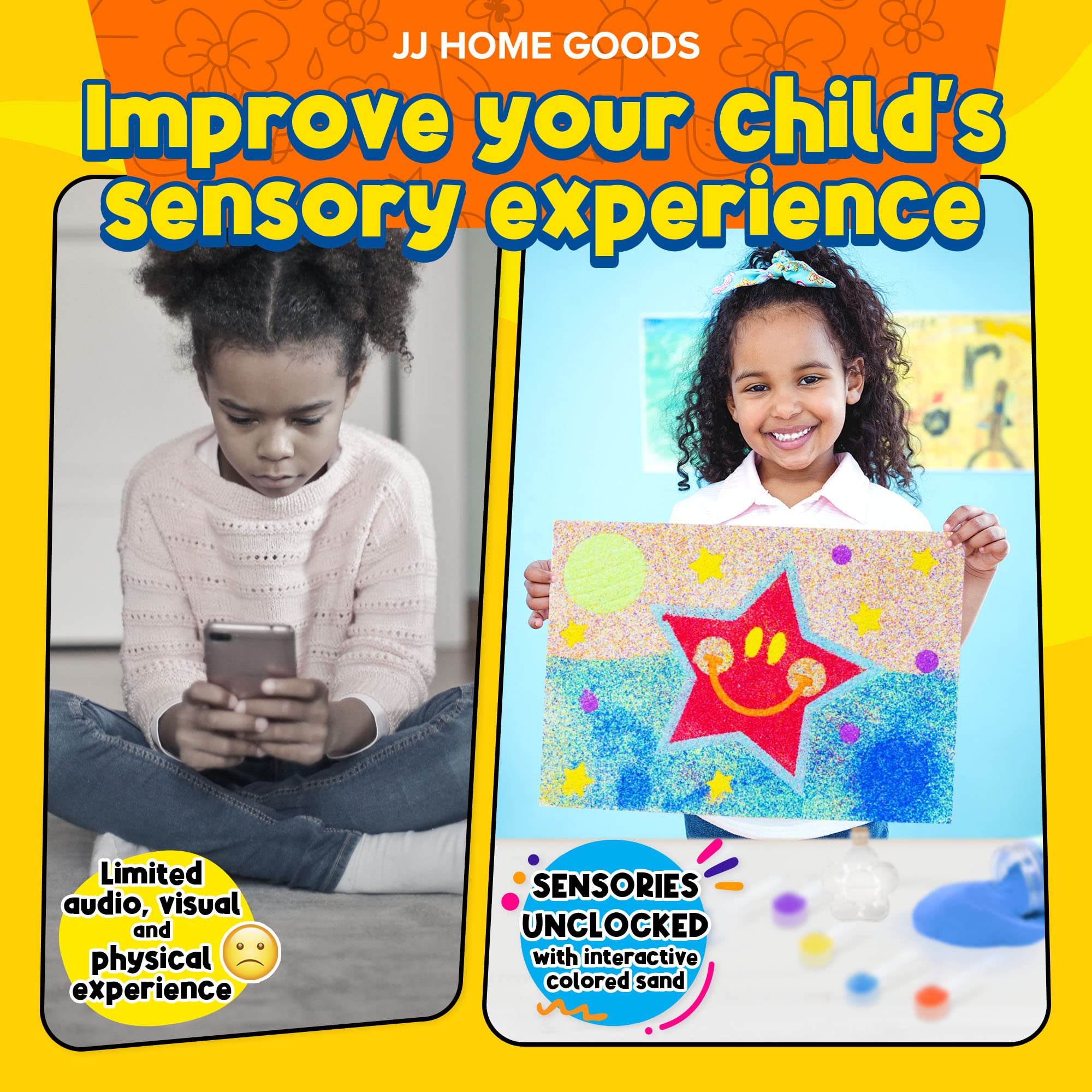 JJ CARE rich pigment sand colors inviting imaginative play and decorative crafts