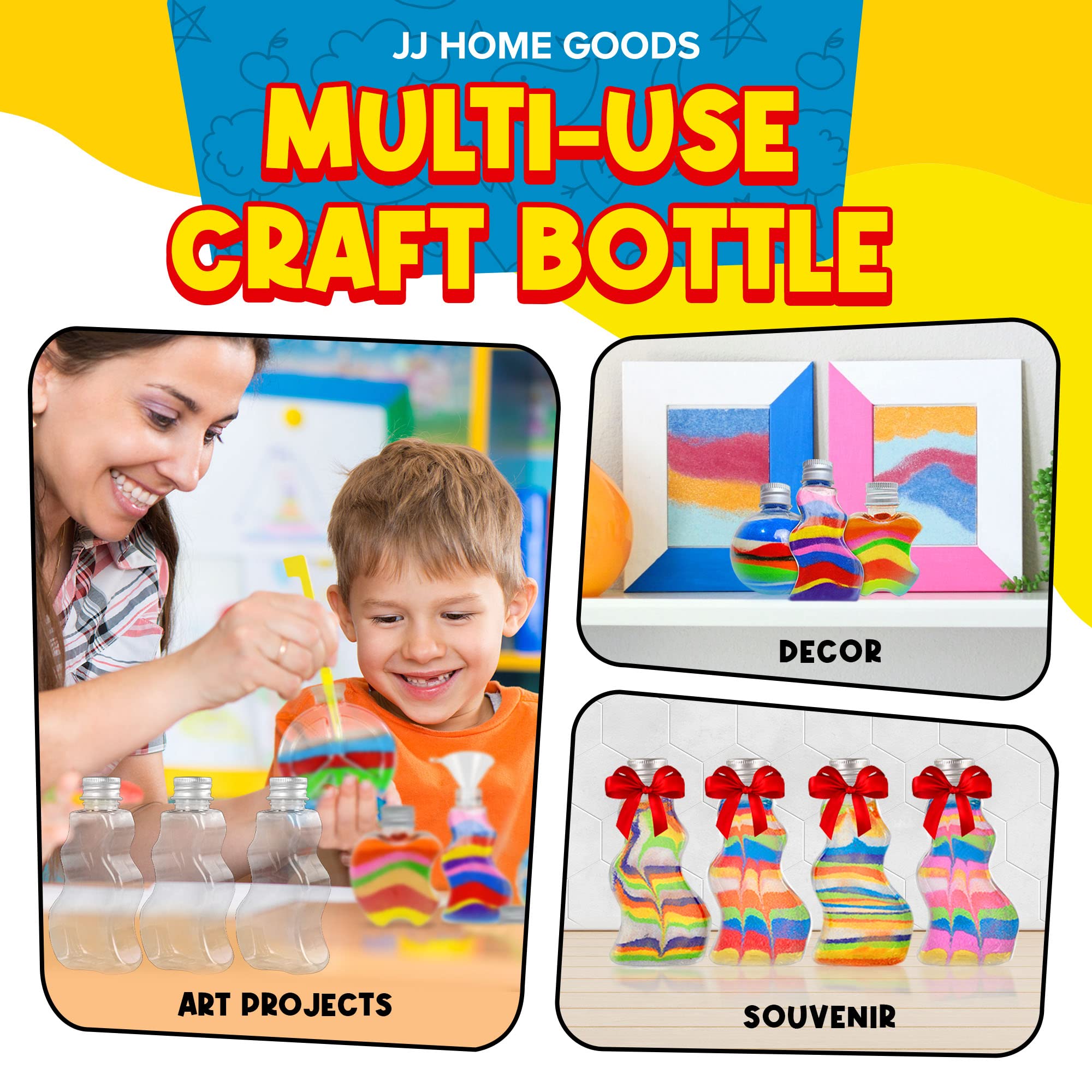 JJ CARE sand art activity pack ideal for parties, classrooms, and family craft time.