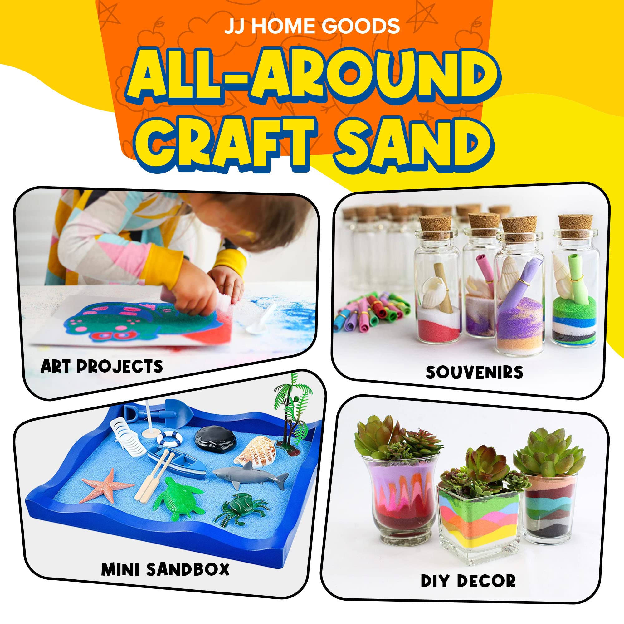 JJ CARE versatile sand for kinetic art and DIY projects with endless creativity
