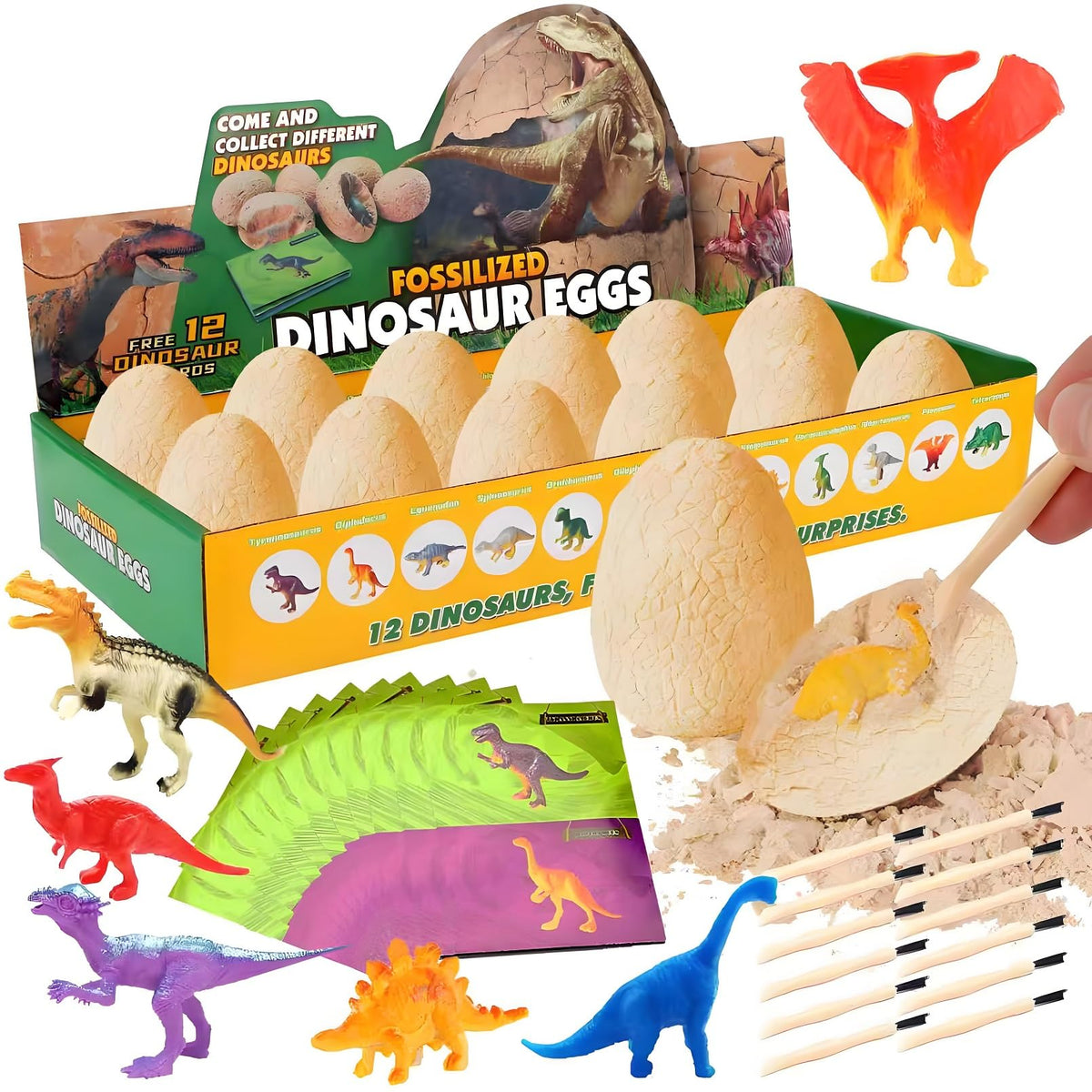 JJDNAVI dinosaur eggs box for immersive STEM play and discovery