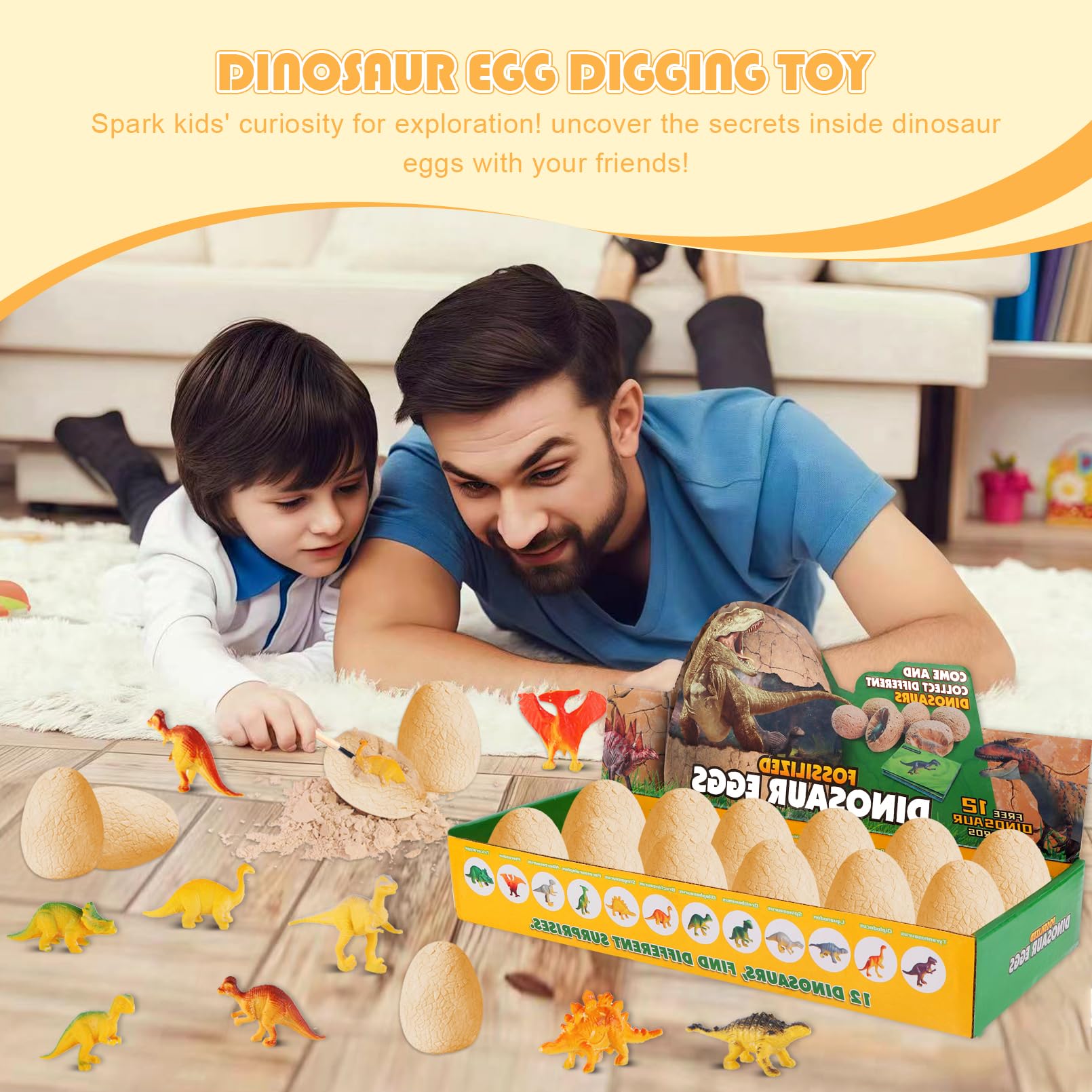 JJDNAVI dinosaur eggs tools 12pcs: precise chisels and brushes for careful digging