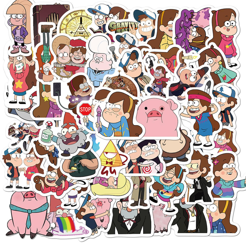 jjlin Gravity Falls stickers—fits backpacks, bikes, and bottles.