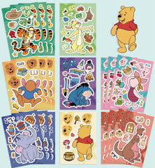 jjlin Winnie the Pooh stickers on laptop for personalized tech decor.