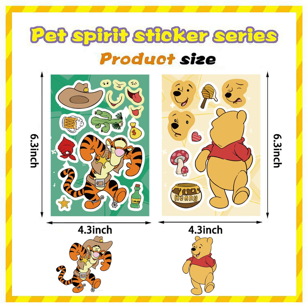 jjlin Winnie the Pooh stickers on water bottle image demonstrates versatile reuse.