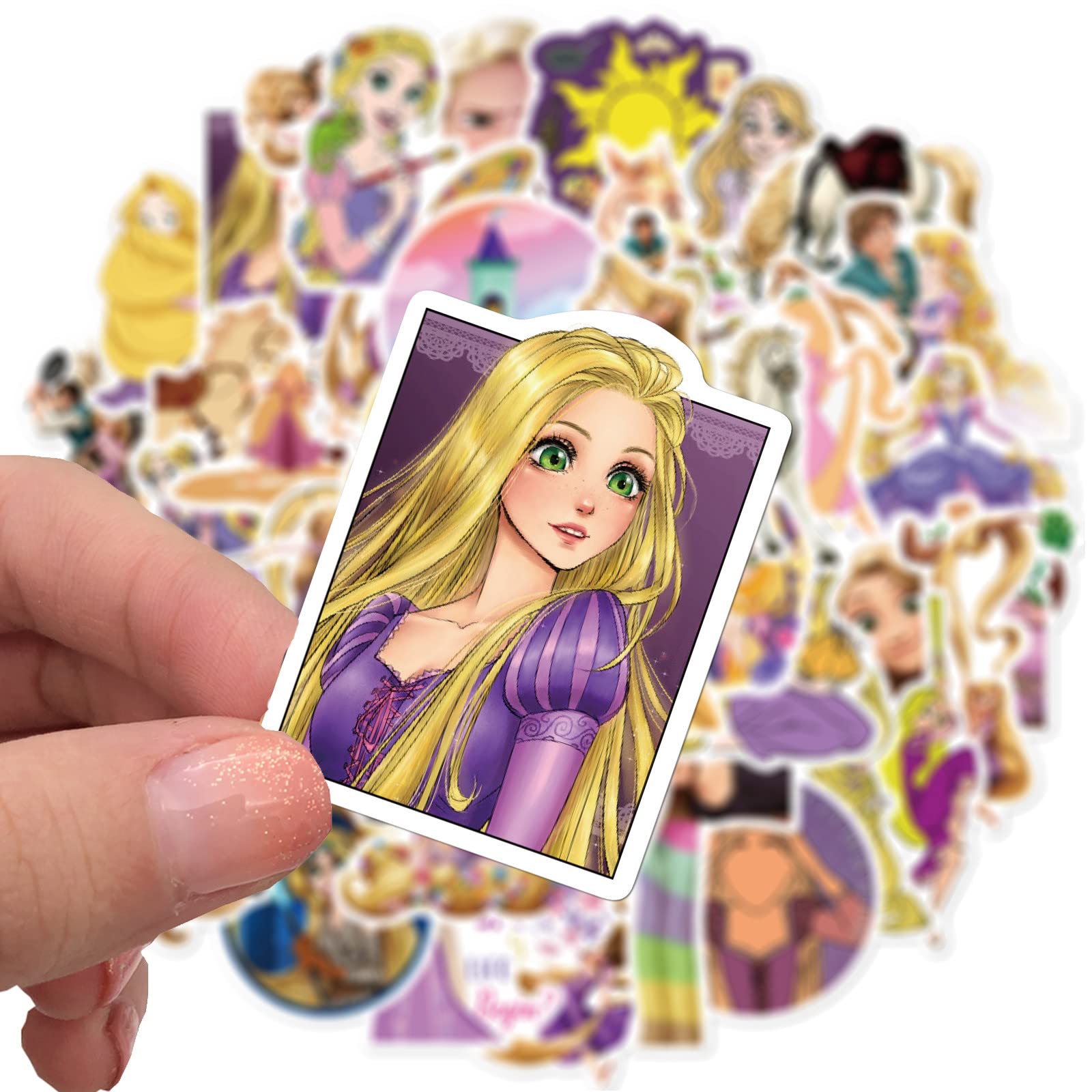 jjlin Tangled stickers on a laptop add personal style with durable adhesion.
