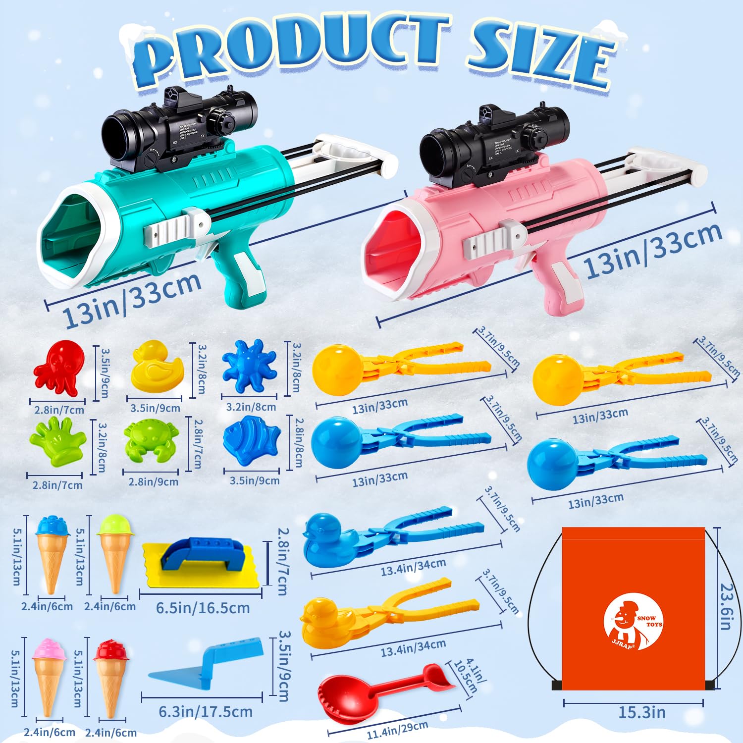 JJRAP duck snowball maker creates playful, kid-friendly snow shapes