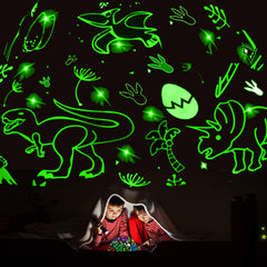 JKGIFTS dual-power dinosaur lamp supports batteries or USB for versatile setups.