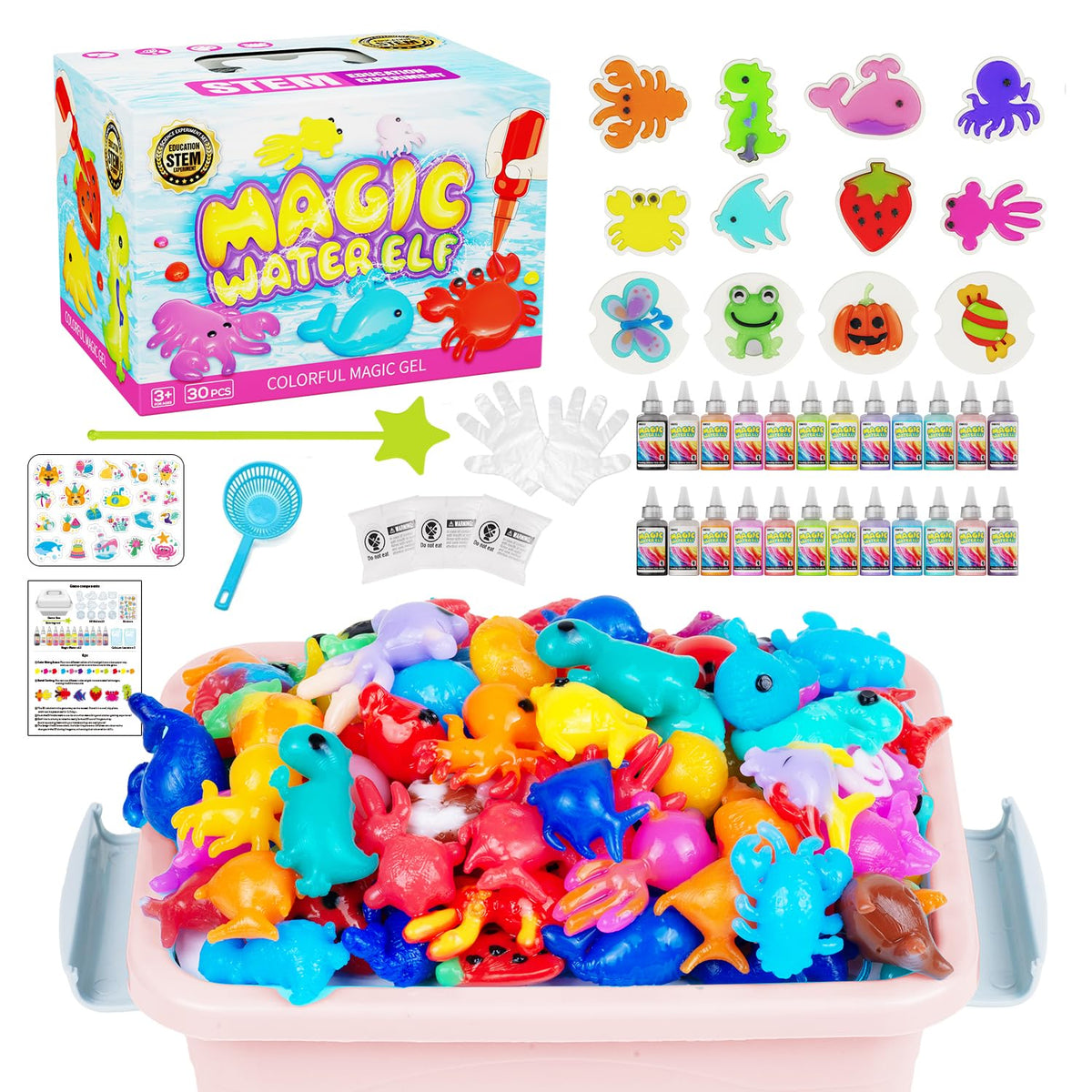 JKGIFTS Magic Water Toy Elf Kit colors inspire creative play