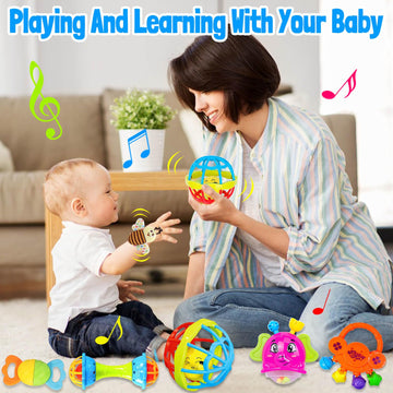 JKHEPL bright-colors-beads-shake engaging sensory stimulation during play
