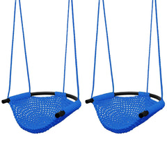JKsmart blue kids swing seat front view with sturdy rope for outdoor fun