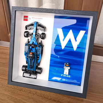 JKZUZU display frame close-up shows crystal-like acrylic for elegant display.