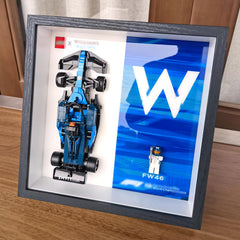 JKZUZU display frame close-up shows crystal-like acrylic for elegant display.