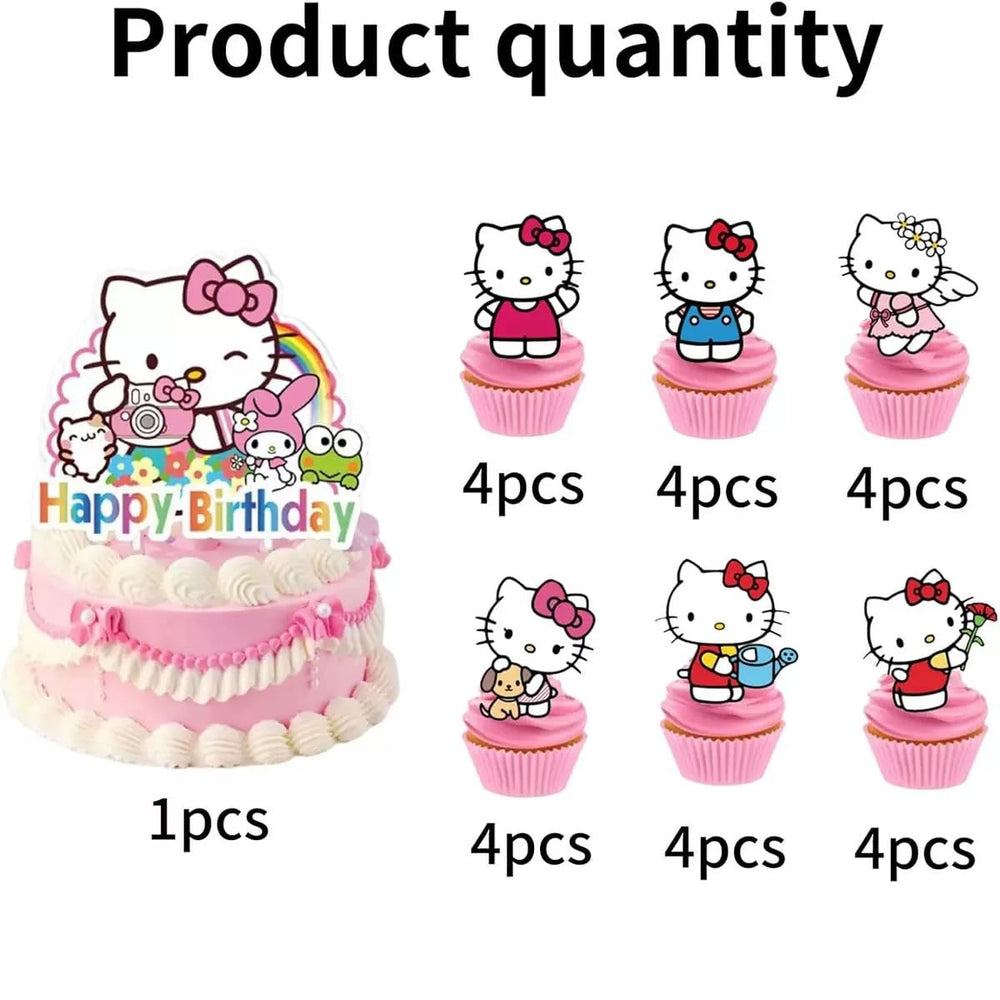 Jlemon kawaii cat cupcake toppers small toppers 01 add festive flair to cupcakes.
