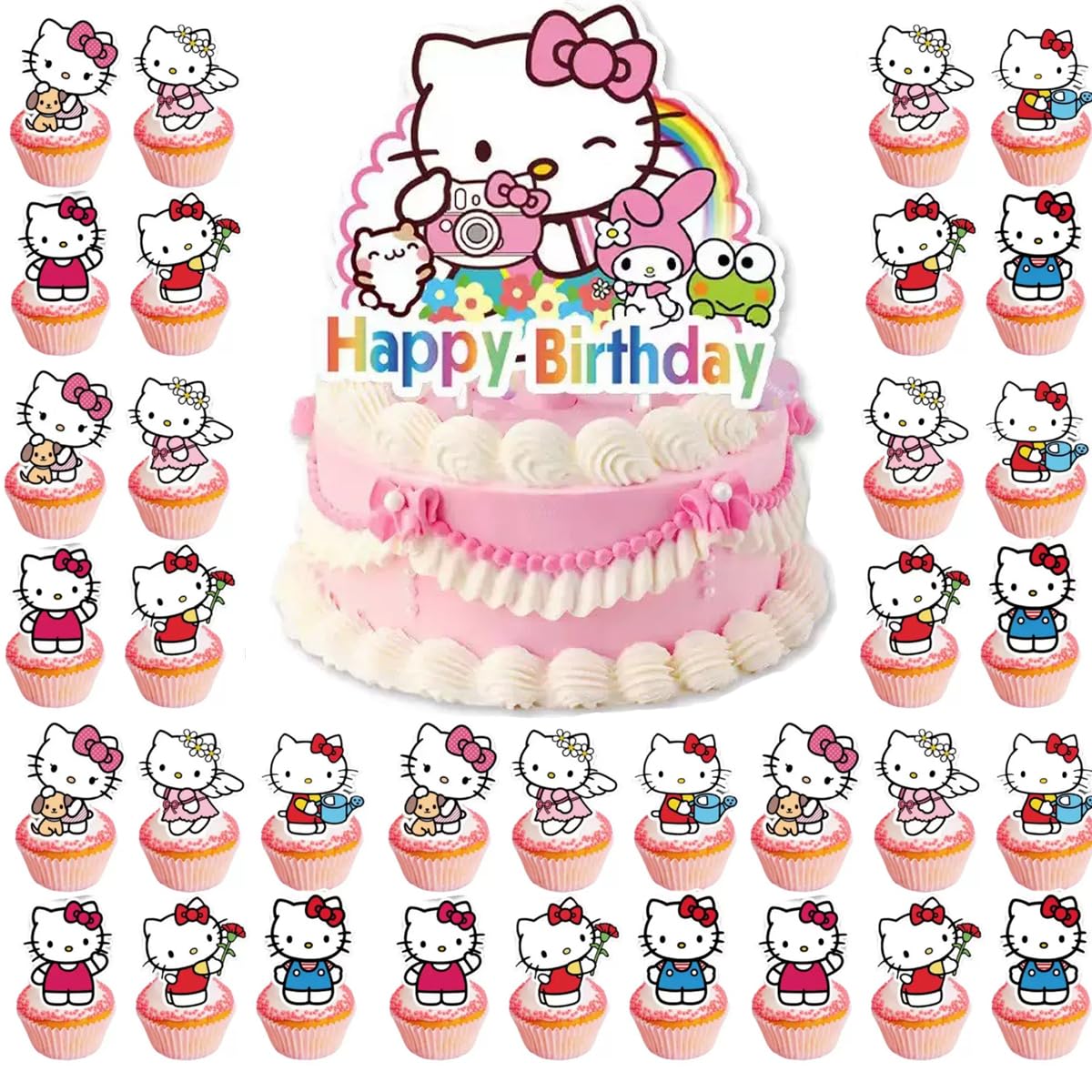 Jlemon kawaii cat toppers small toppers 05 help create themed party desserts.