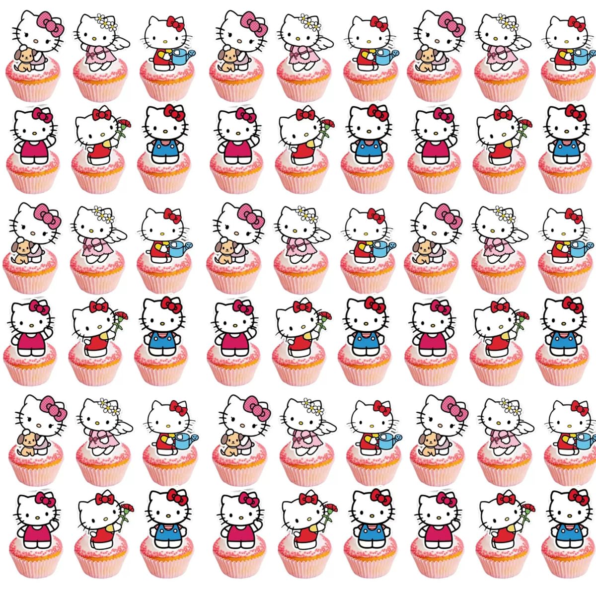 Jlemon kawaii cat toppers small toppers 06 are perfect for cupcakes.