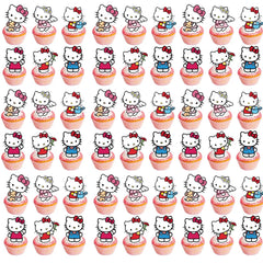 Jlemon kawaii cat toppers small toppers 06 are perfect for cupcakes.