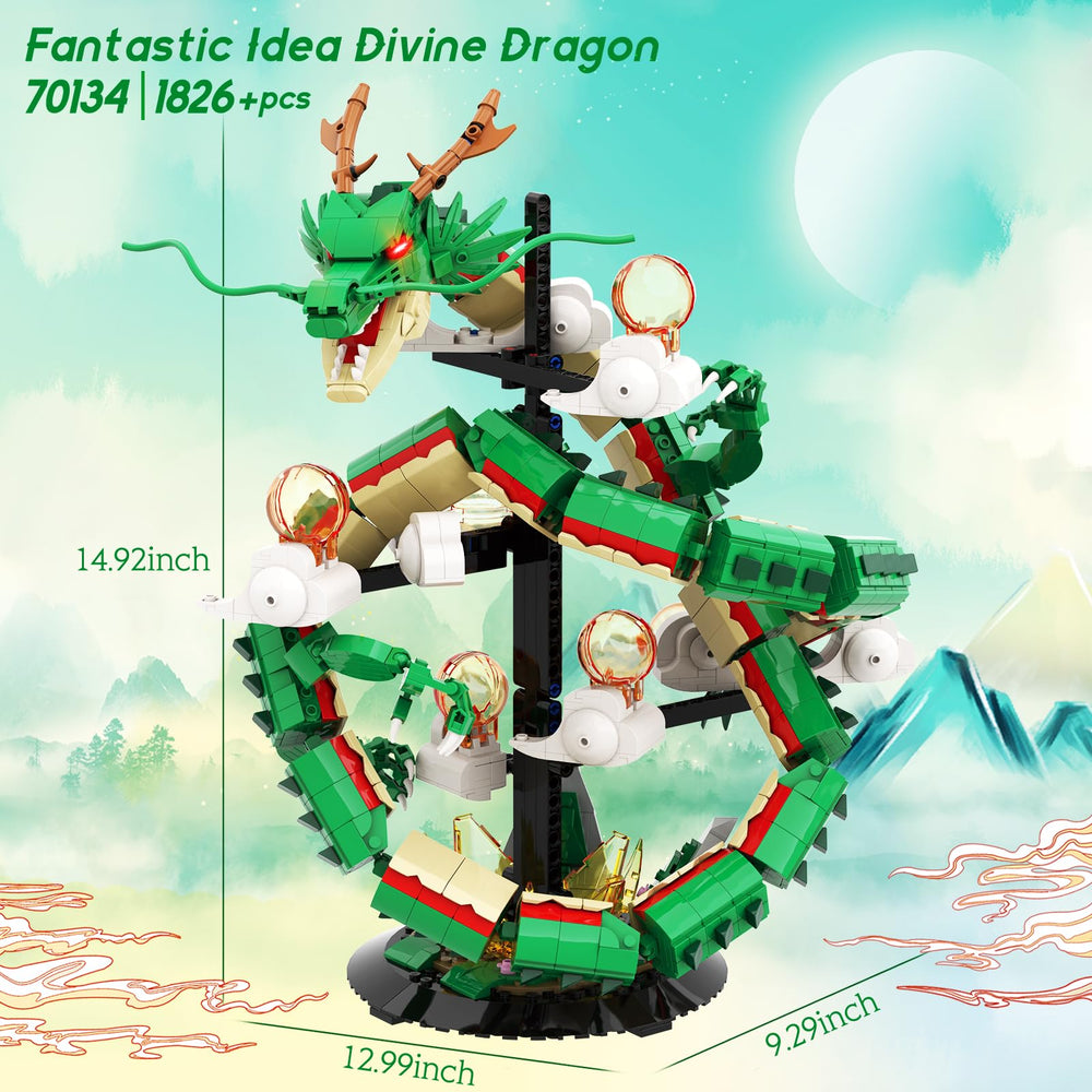 JMBricklayer dragon-display-stand showcases the model as a centerpiece.