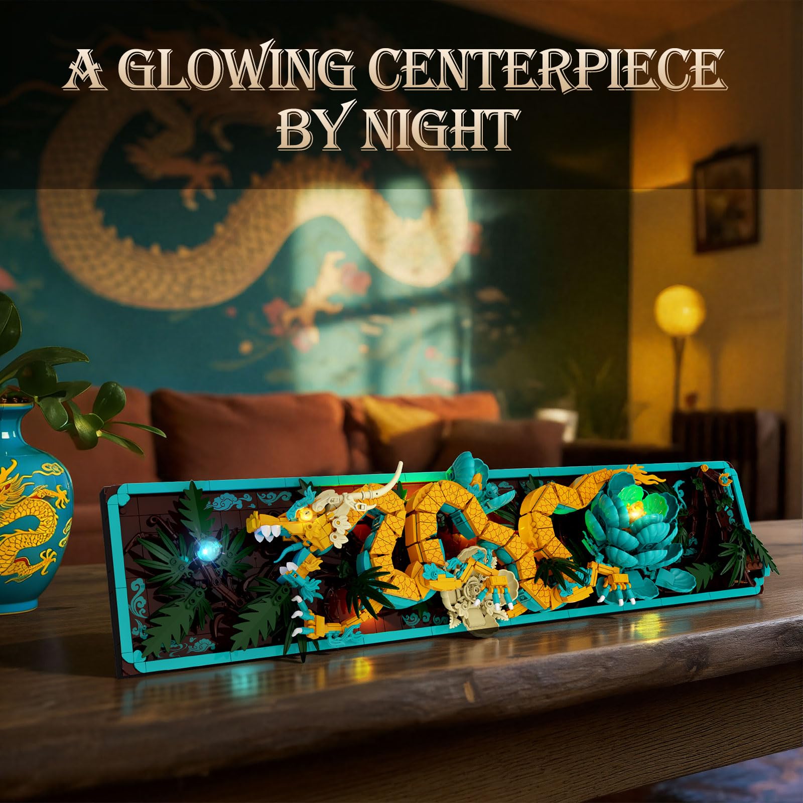 JMBricklayer Dragon tiles lotus light adds depth to the display
