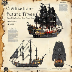 JMBricklayer Pirate Ship interior details add depth to the model.