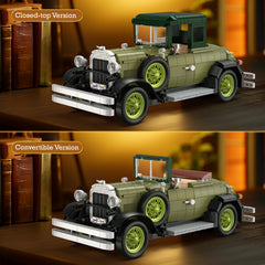 JMBricklayer vintage car kit with lights detailed cockpit for realism