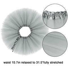 Jmkcoz gray tutu skirt shows fluffy mesh for kid-friendly volume