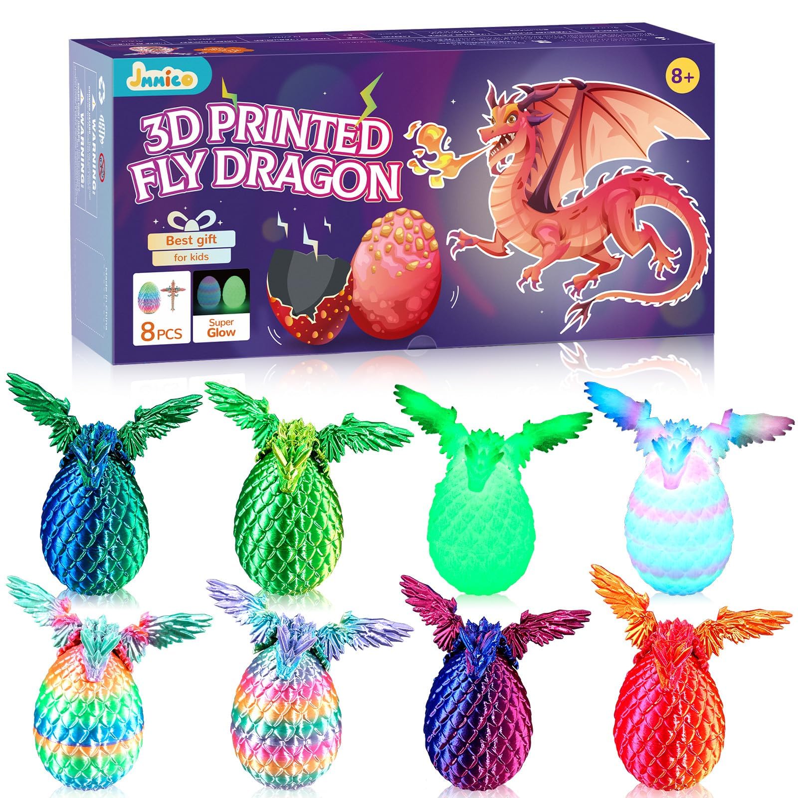 JMMICO dragon eggs with inside dragon, a collectible fidget toy for imaginative play.