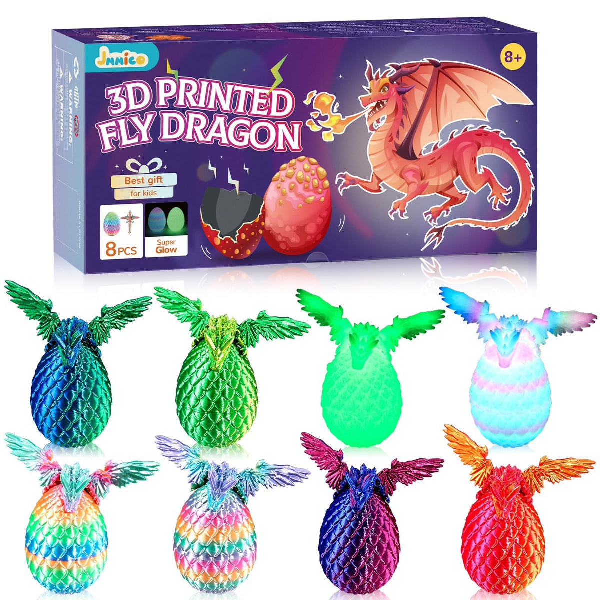 JMMICO dragon eggs with inside dragon, a collectible fidget toy for imaginative play.