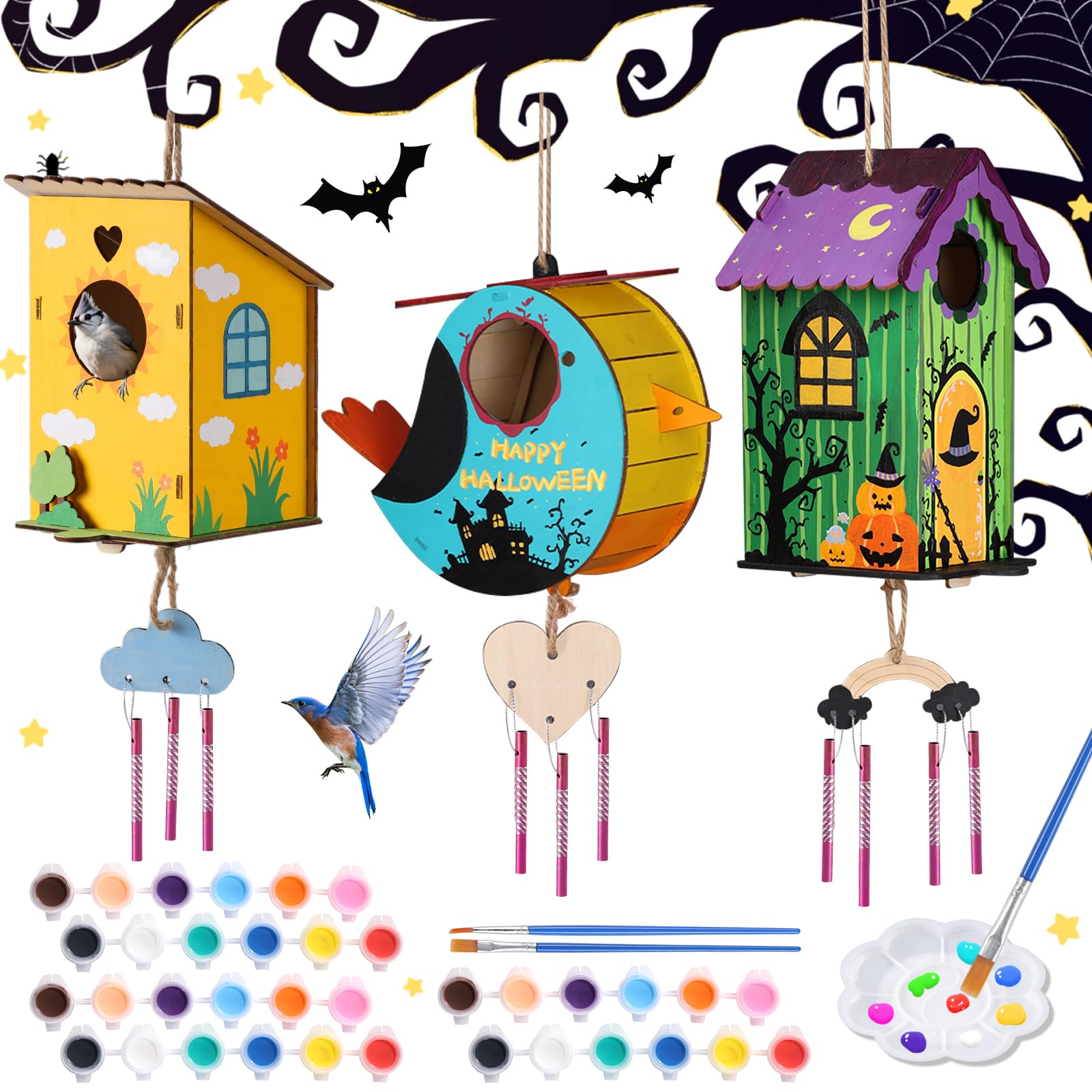 JMMICO ready-to-hang bird houses spark outdoor play and learning